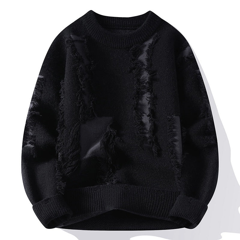 Frank - Stylowy sweter z okrągłym dekoltem dla mężczyzn