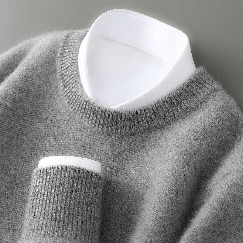 Wayne - Retro-sweter z grubego kaszmiru dla mężczyzn