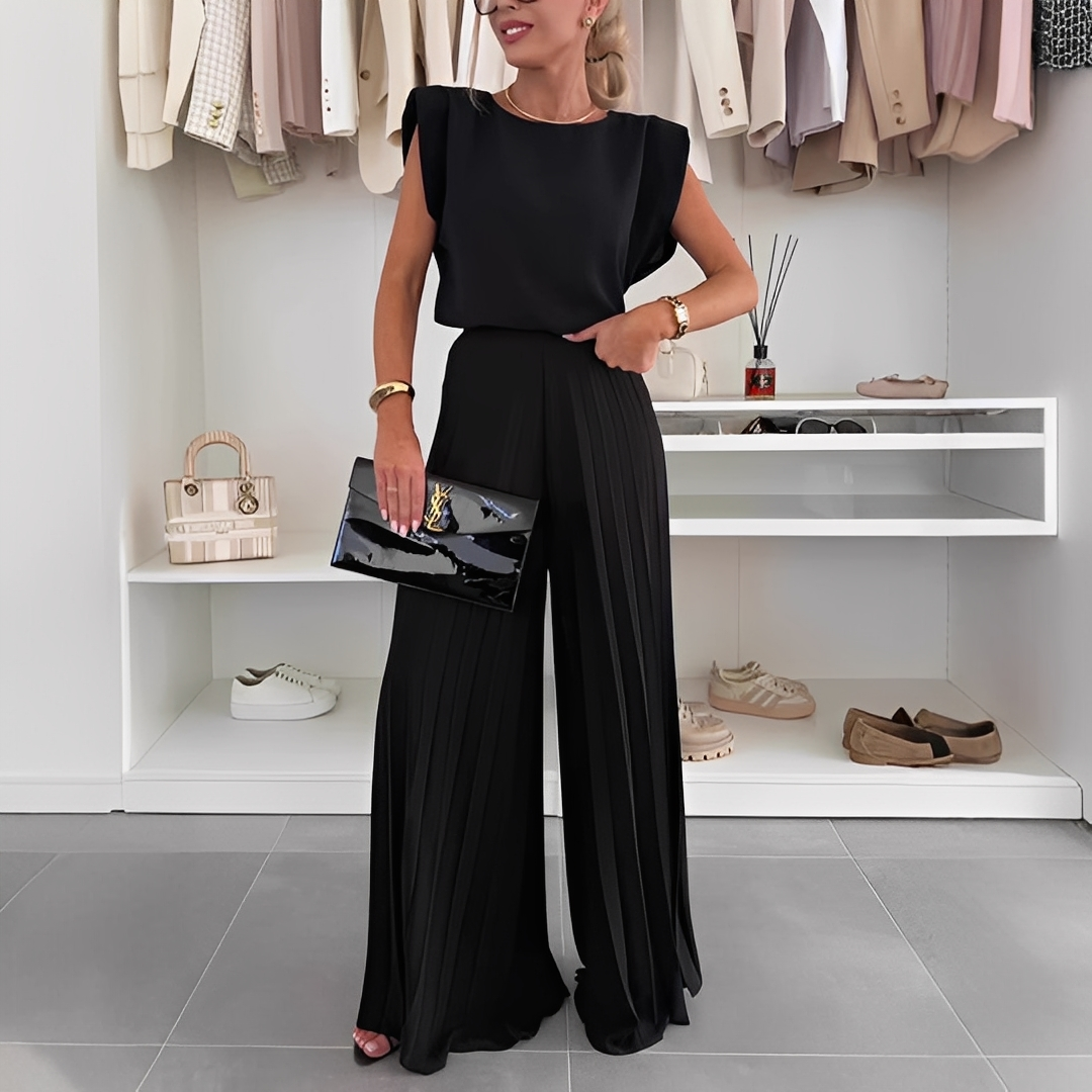 Adèlese - Elegancki top i spodnie dla kobiet zestaw