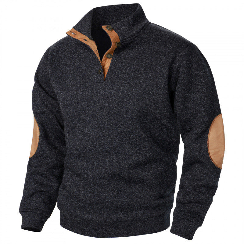 Oliver - Stylowy Jacquard-Sweterek z Połączeniem dla Mężczyzn