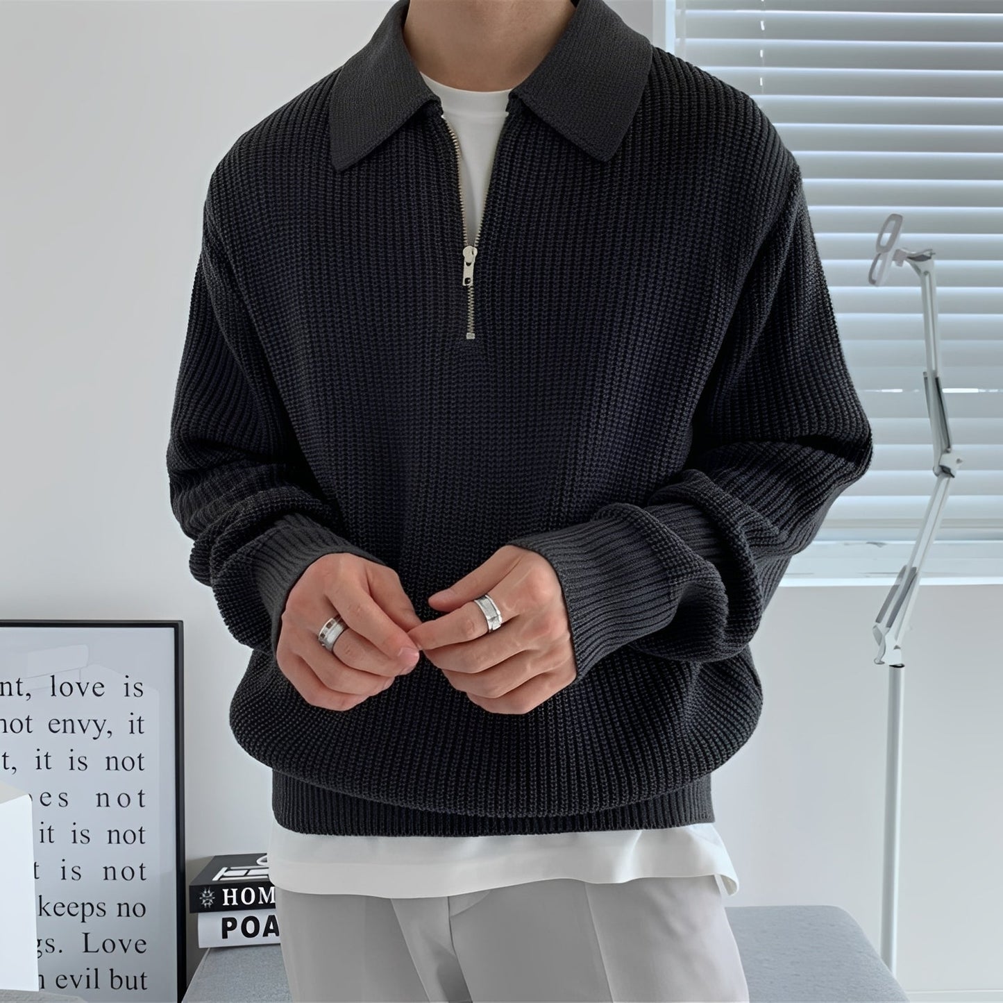Archie - Luźny oversize swetrowy pulower dla mężczyzn