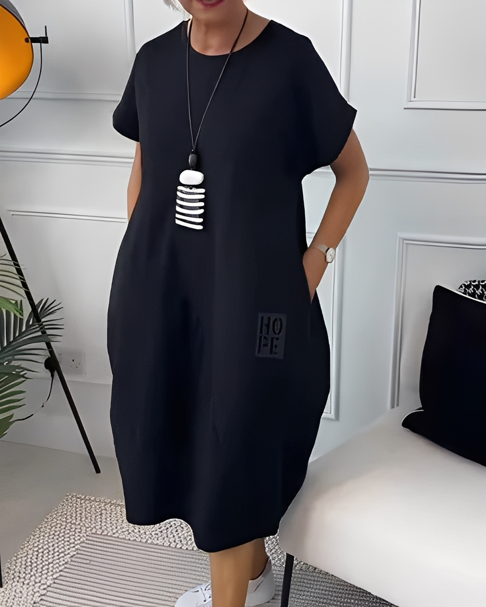Estelle - Prosta luźna sukienka dla kobiet