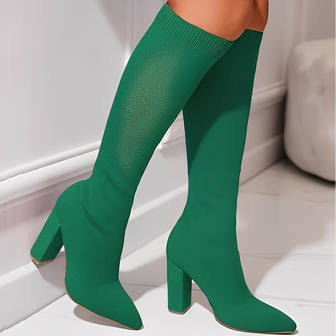 Marilyne - Eleganckie dzianinowe botki damskie