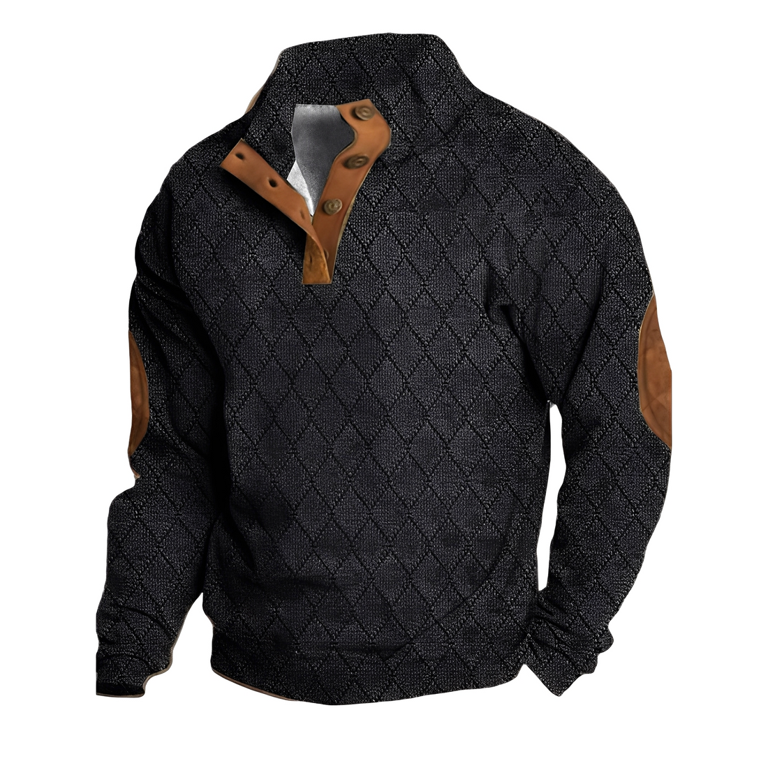 Austin - Retro-sweter z eleganckim nadrukiem dla mężczyzn