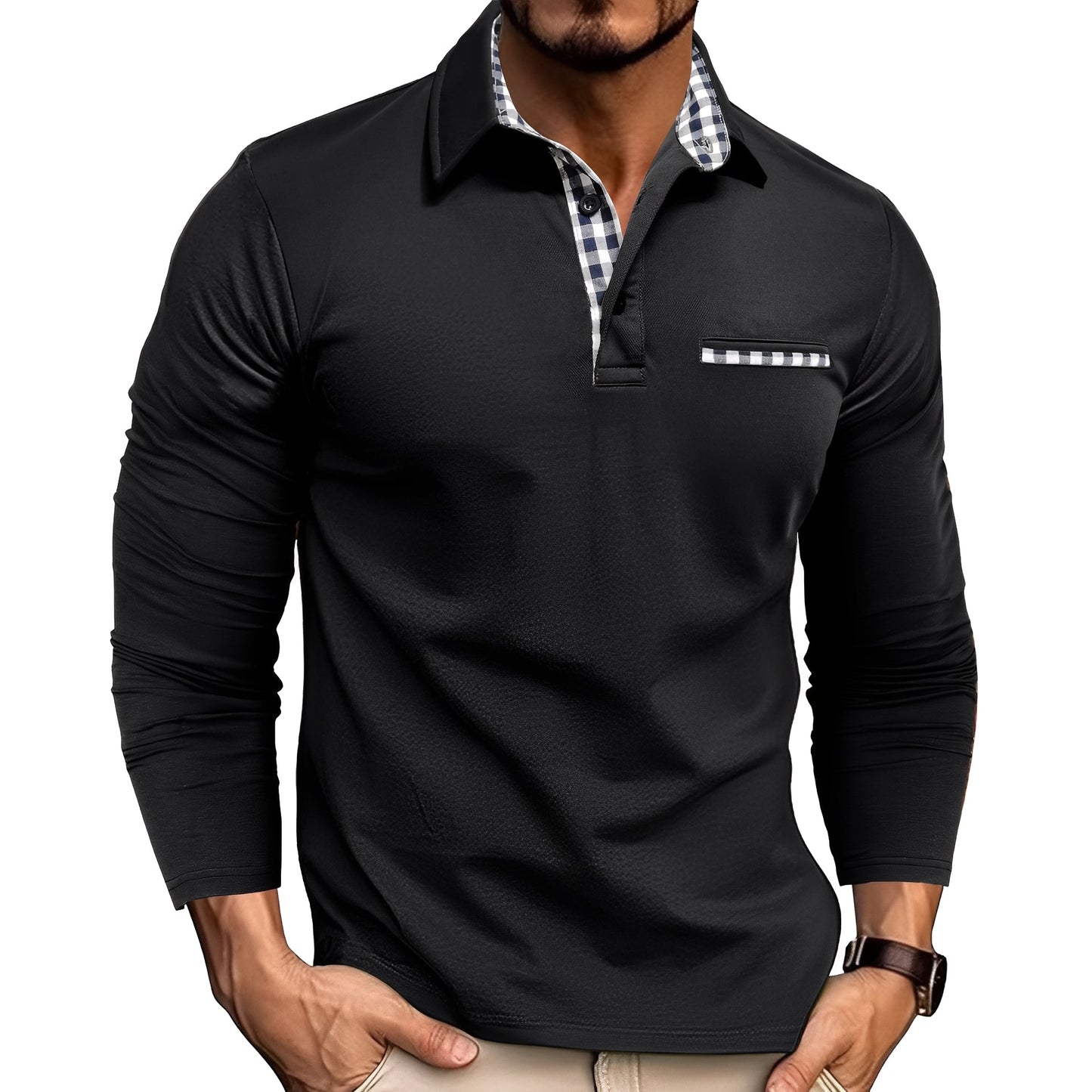 Rupert - Luzne Poloshirt z Dlugim Rekawem dla Mezczyzn