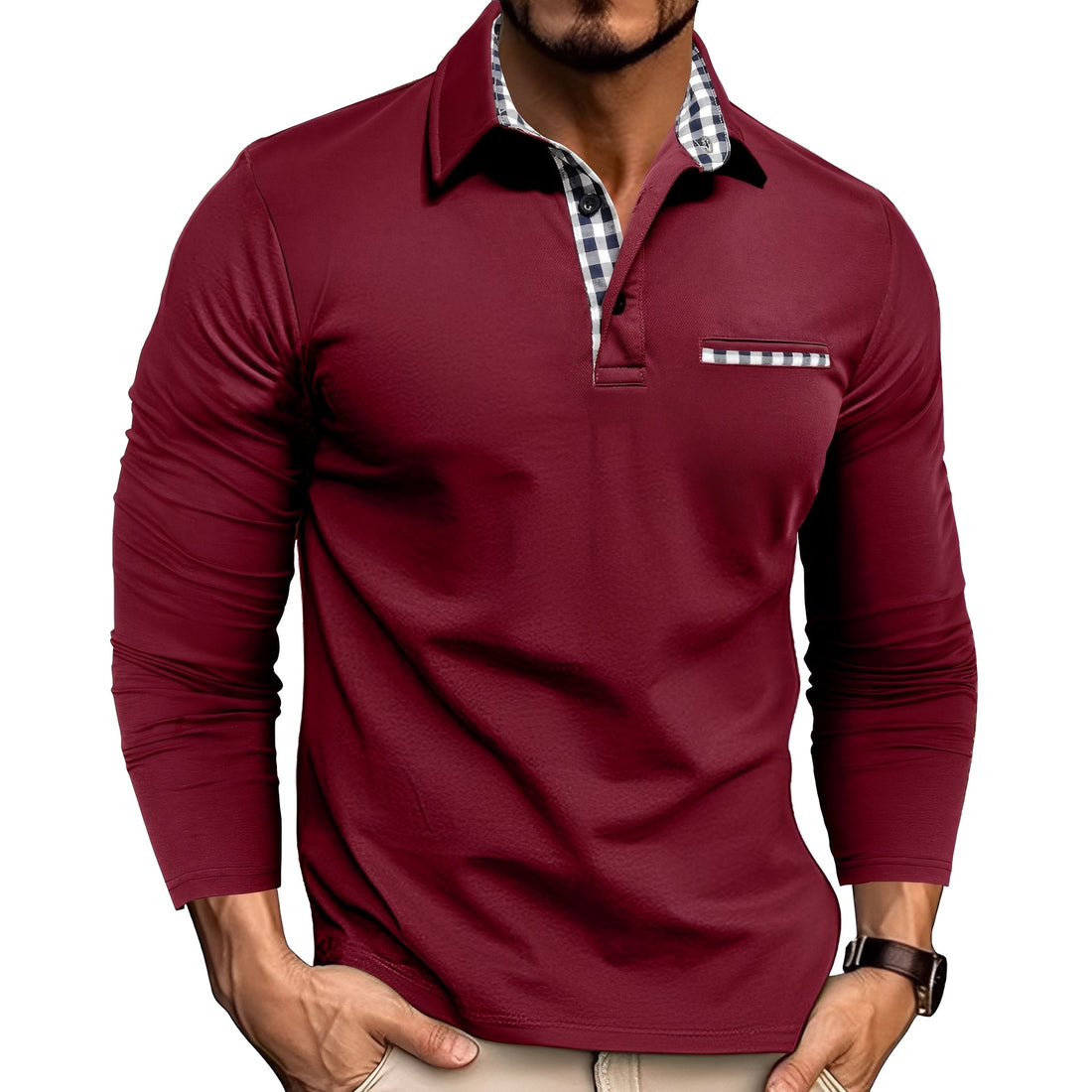 Rupert - Luzne Poloshirt z Dlugim Rekawem dla Mezczyzn