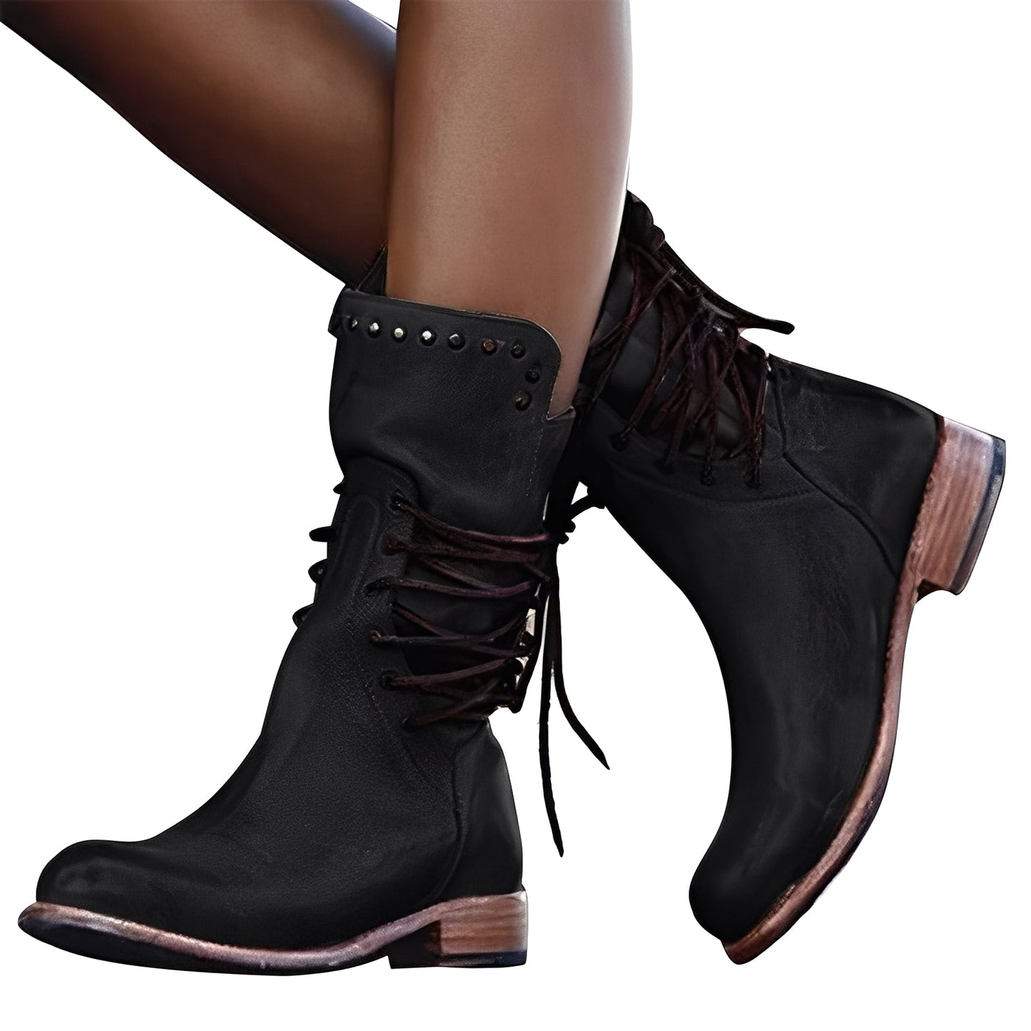 Alexandra - Wysokie damskie buty ze skóry