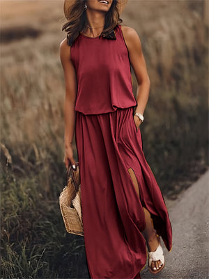Edna - Boho modalna sukienka maxi w eleganckim stylu