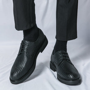 Tristan - Stylowe 3D-plecione skórzane oxfordy dla mężczyzn