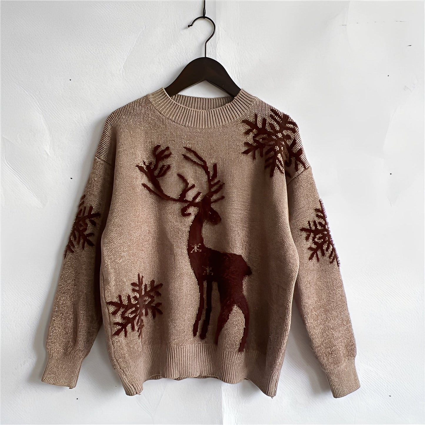 Charlotte - Stylowy sweter świąteczny z wzorem dla kobiet