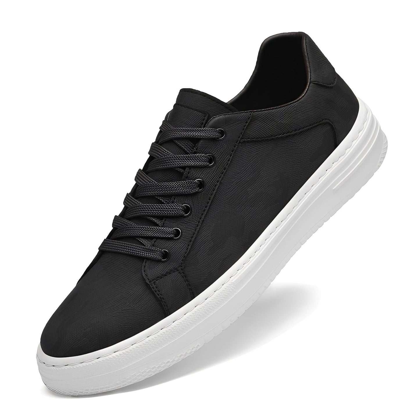 Ronan - Klasyczne sneakersy ze skóry i canvasu dla mężczyzn