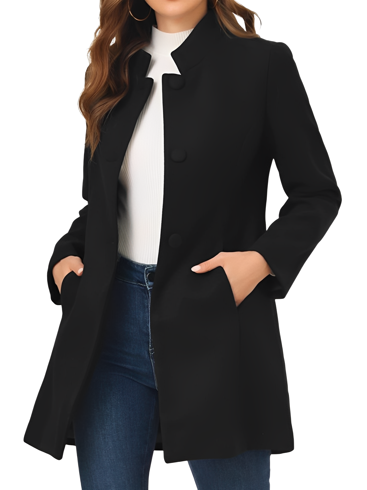 Kaitlyn - Elegancka, wąska kurtka z zapięciem na guziki dla kobiet