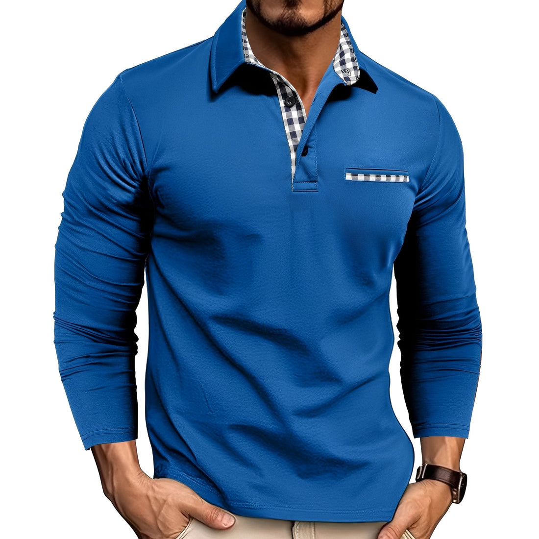 Rupert - Luzne Poloshirt z Dlugim Rekawem dla Mezczyzn