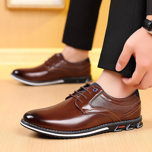 Bradley - Eleganckie formalne skórzane buty dla mężczyzn