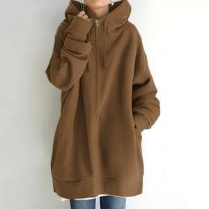Eleanor - Stylowy oversize-hoodie z aksamitu dla kobiet
