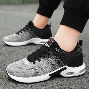 Męskie lekkie sneakersy biegowe z dzianinową cholewką