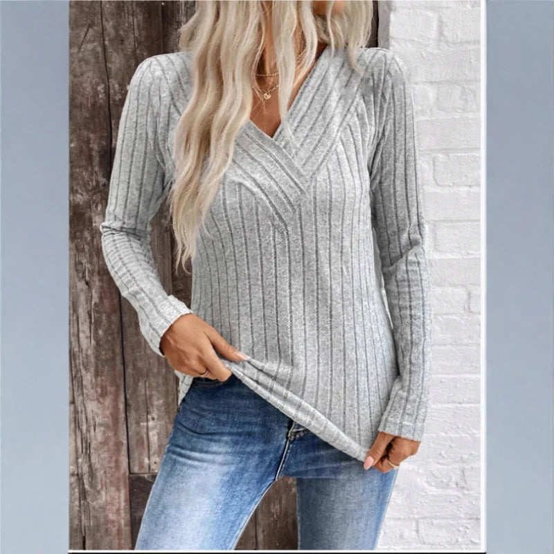 Sweter W Paski Z Teksturowanej Dzianiny