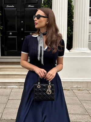 Laura - Stylowa dzianinowa koszulka polo z kołnierzykiem slim fit