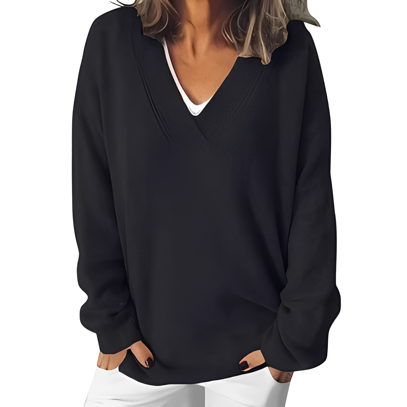 Aradine - Sweter oversize elegancki dla kobiet