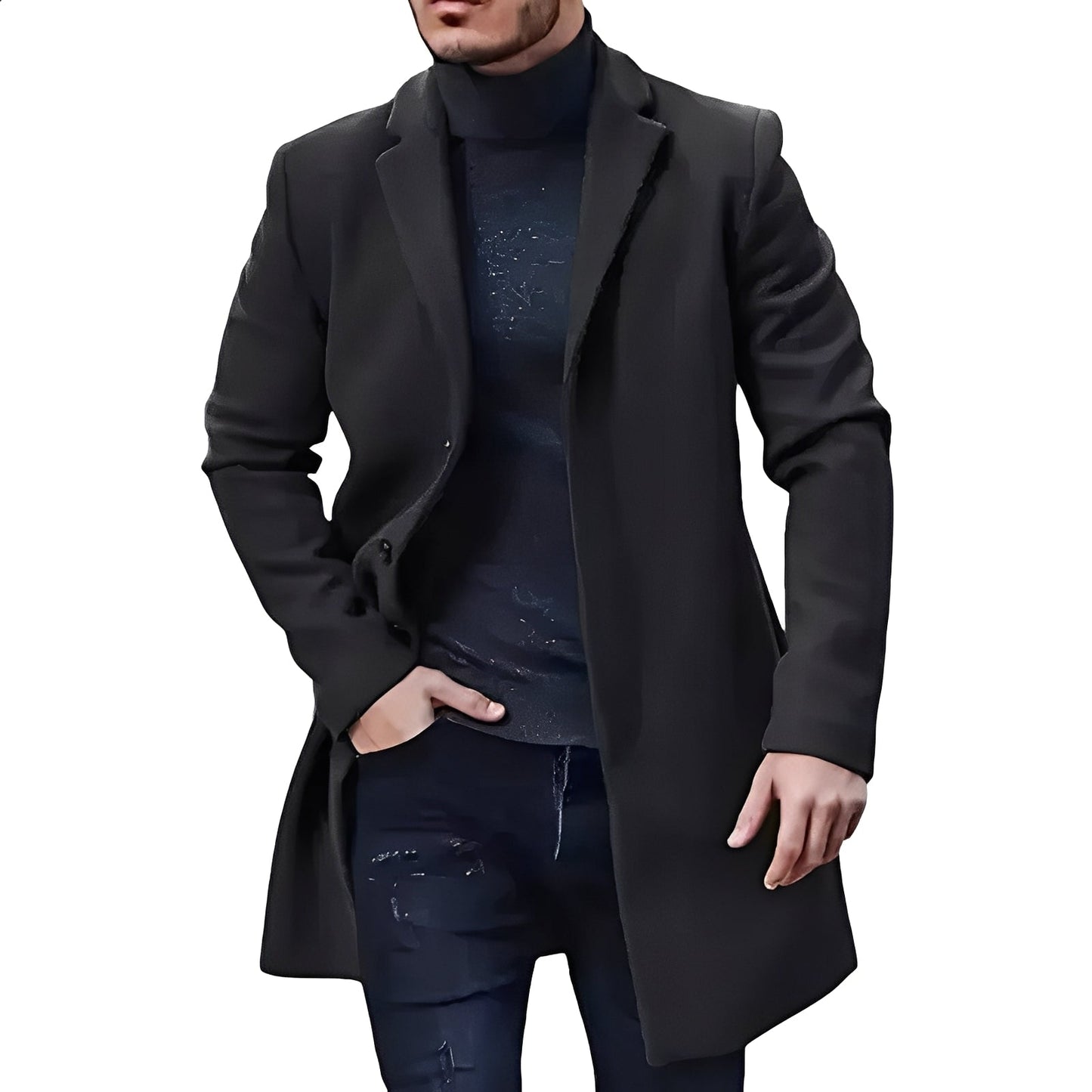 Denis - Elegancka, średniej długości kurtka tweedowa dla mężczyzn
