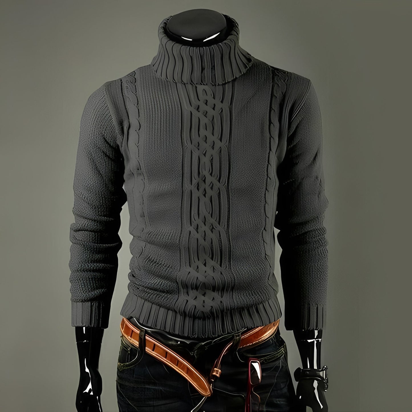 Oliver - Stylowy sweter z golfem z bawełny dla mężczyzn
