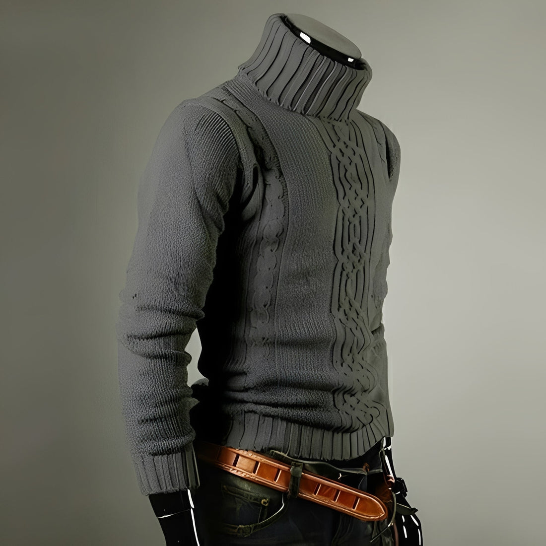 Oliver - Stylowy sweter z golfem z bawełny dla mężczyzn