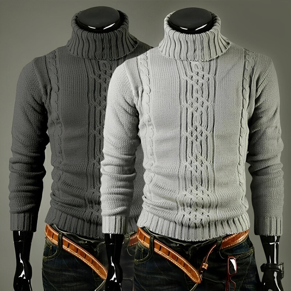 Oliver - Stylowy sweter z golfem z bawełny dla mężczyzn