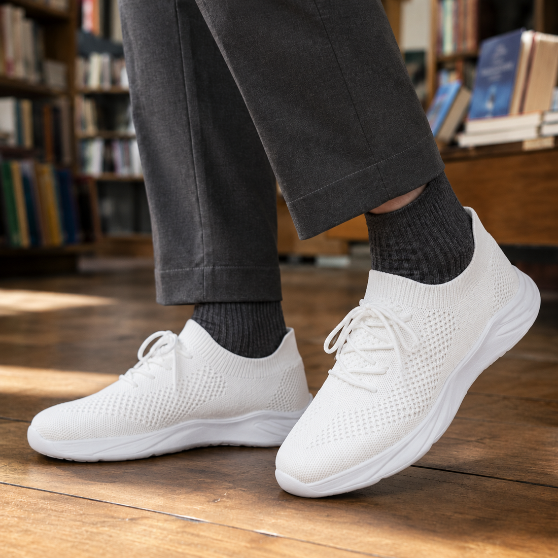 Sneakersy Dzianinowe Ażurowe Z Niską Podeszwą
