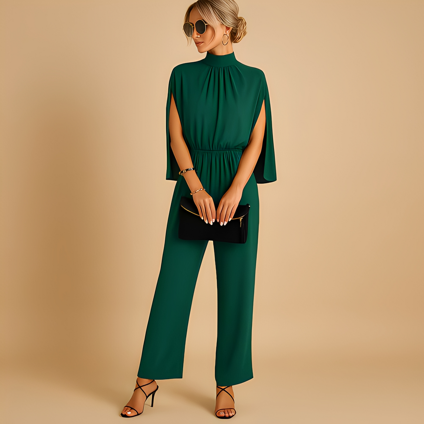 Adelle - Kombinezon elegancki z golfem dla kobiet