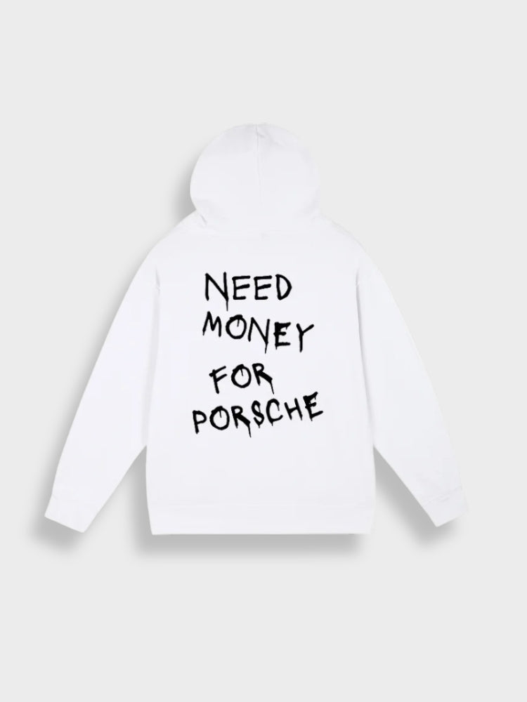 Bluza z kapturem unisex z grafiką Porsche Money
