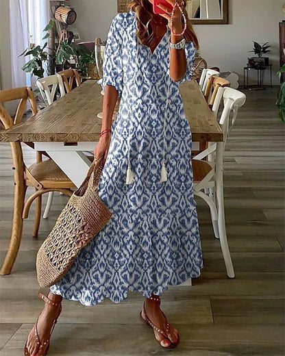 Dianna - Sukienka boho z krojem, który podkreśla talię