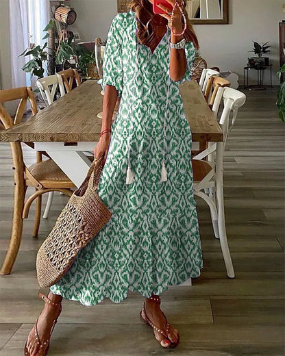 Dianna - Sukienka boho z krojem, który podkreśla talię
