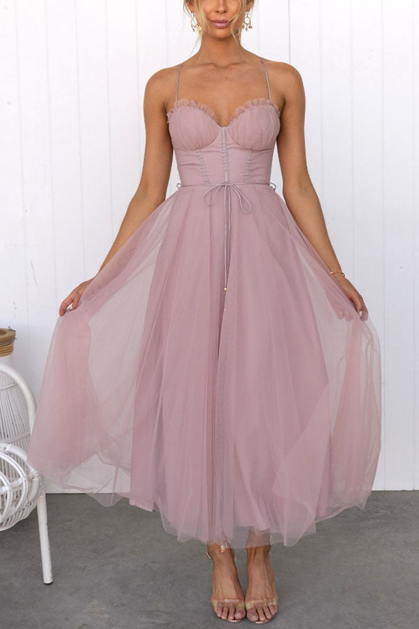 Elodie – Suknia maxi z dekoltem w serek