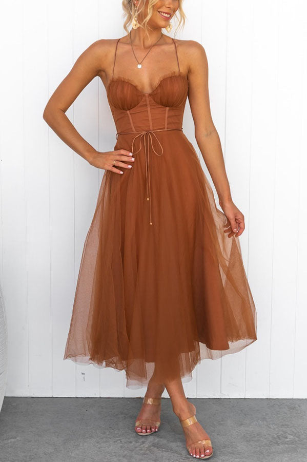 Elodie – Suknia maxi z dekoltem w serek