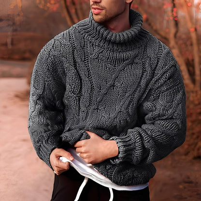 Adrian - Stylowy, grubo dziergany sweter dla mężczyzn