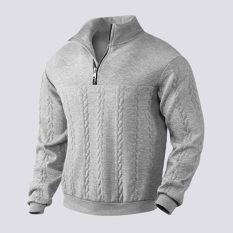 Ronnie - Stylowy sweter z zamkiem ćwierć dla mężczyzn