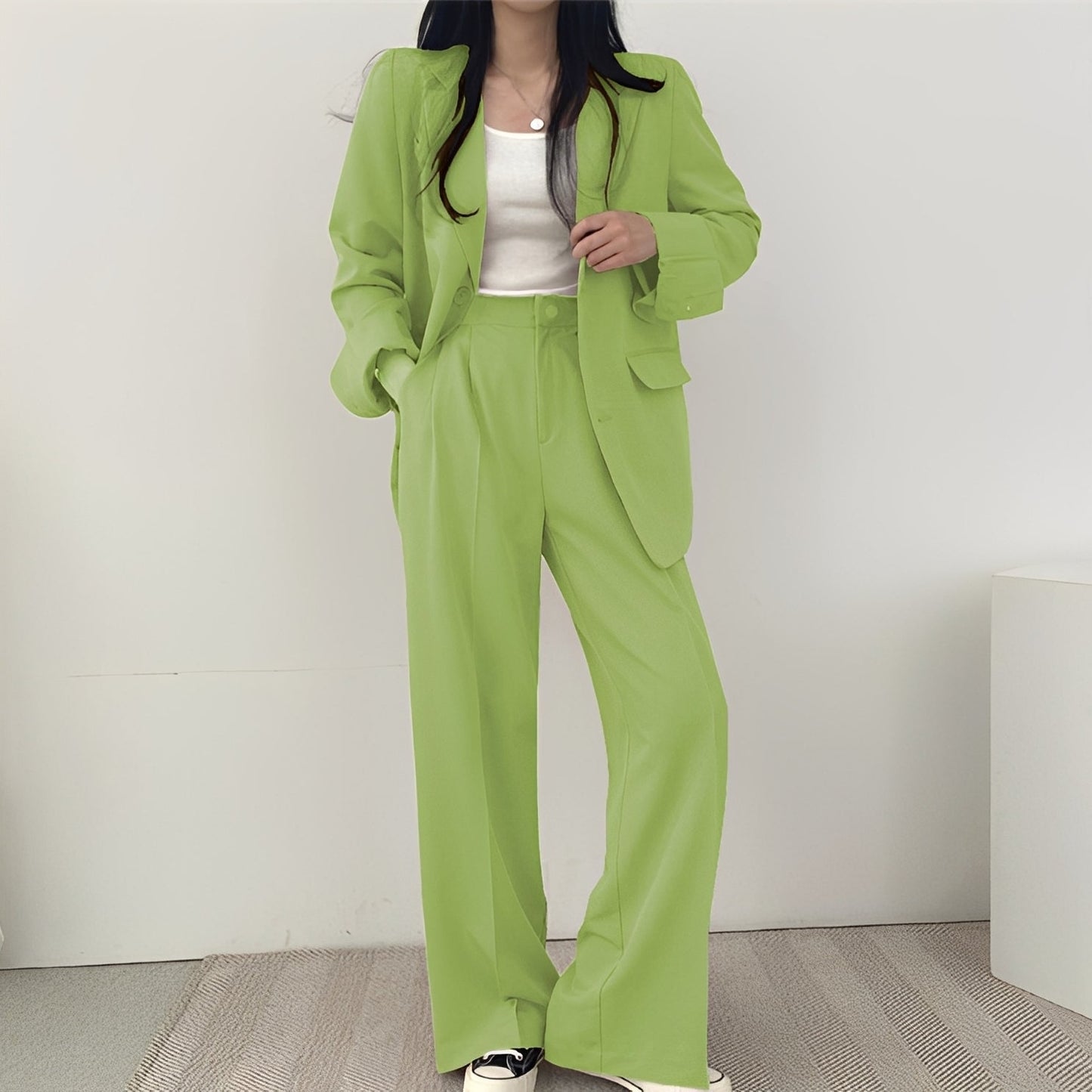 Meghan - Stylowy dwuczęściowy zestaw z tweedu dla kobiet