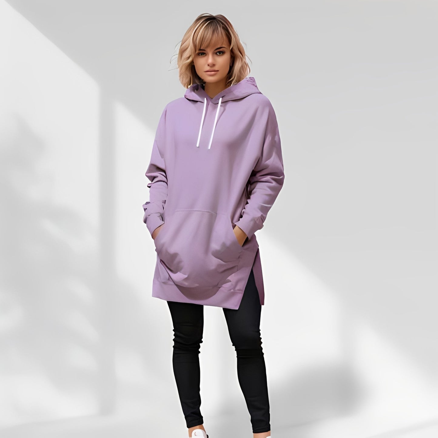 Amarante - Damska kurtka oversize z kapturem