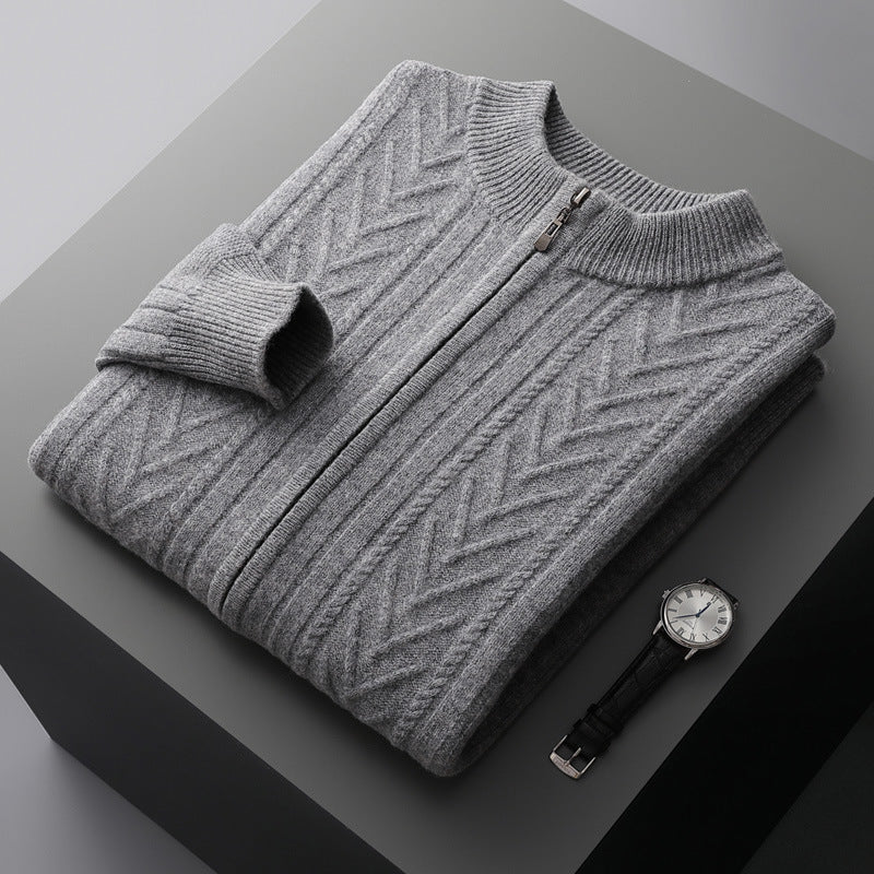 Henry - Stylowy, gruby sweter z zamkiem błyskawicznym dla mężczyzn