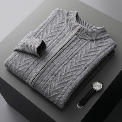 Henry - Stylowy, gruby sweter z zamkiem błyskawicznym dla mężczyzn