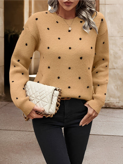 Karly - Stylowy sweter w kropki dla kobiet