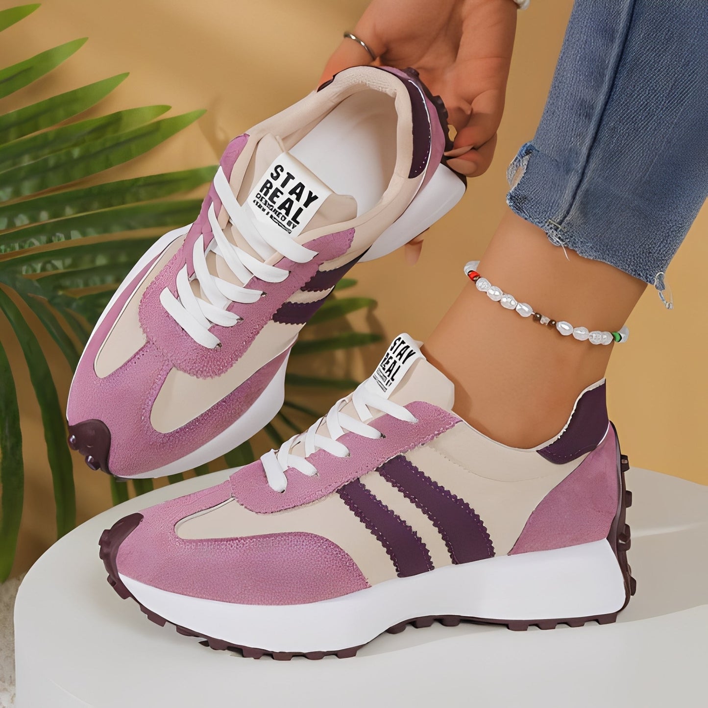 Lauren - Buty rekreacyjne z grubą podeszwą dla kobiet
