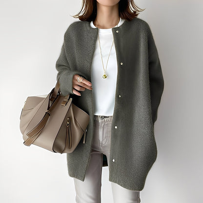 Savanah - Elegancki, miękki, luźno dopasowany kardigan dla kobiet