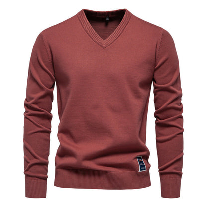 Josh - Stylowy sweter z dekoltem V dla mężczyzn