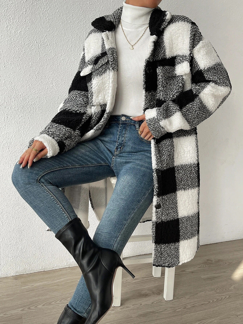 Rachel - Stylowy, ciepły płaszcz fleece dla kobiet