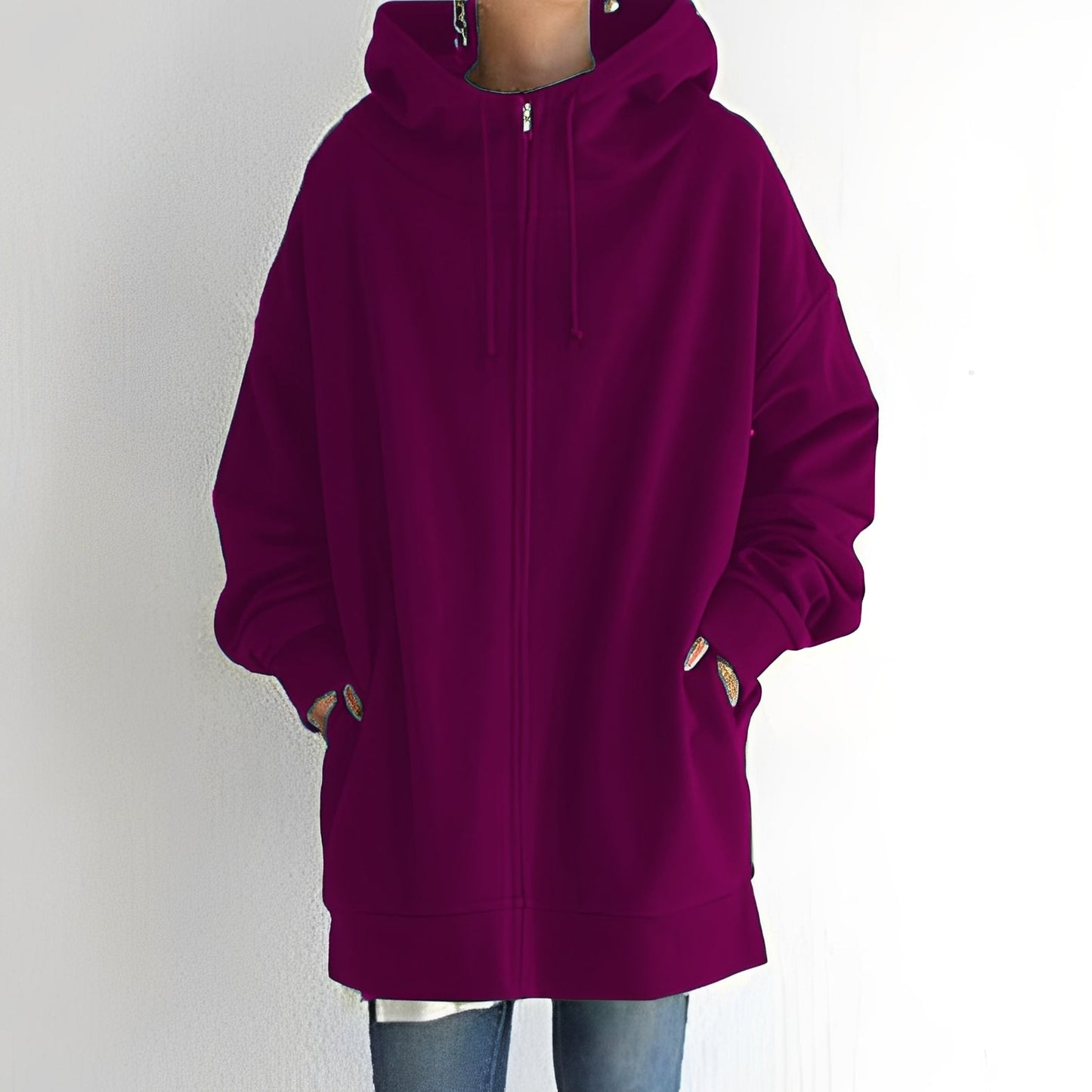 Eleanor - Stylowy oversize-hoodie z aksamitu dla kobiet