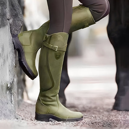 Lucie - Buty trekkingowe skórzane z paskiem dla kobiet