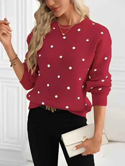 Karly - Stylowy sweter w kropki dla kobiet