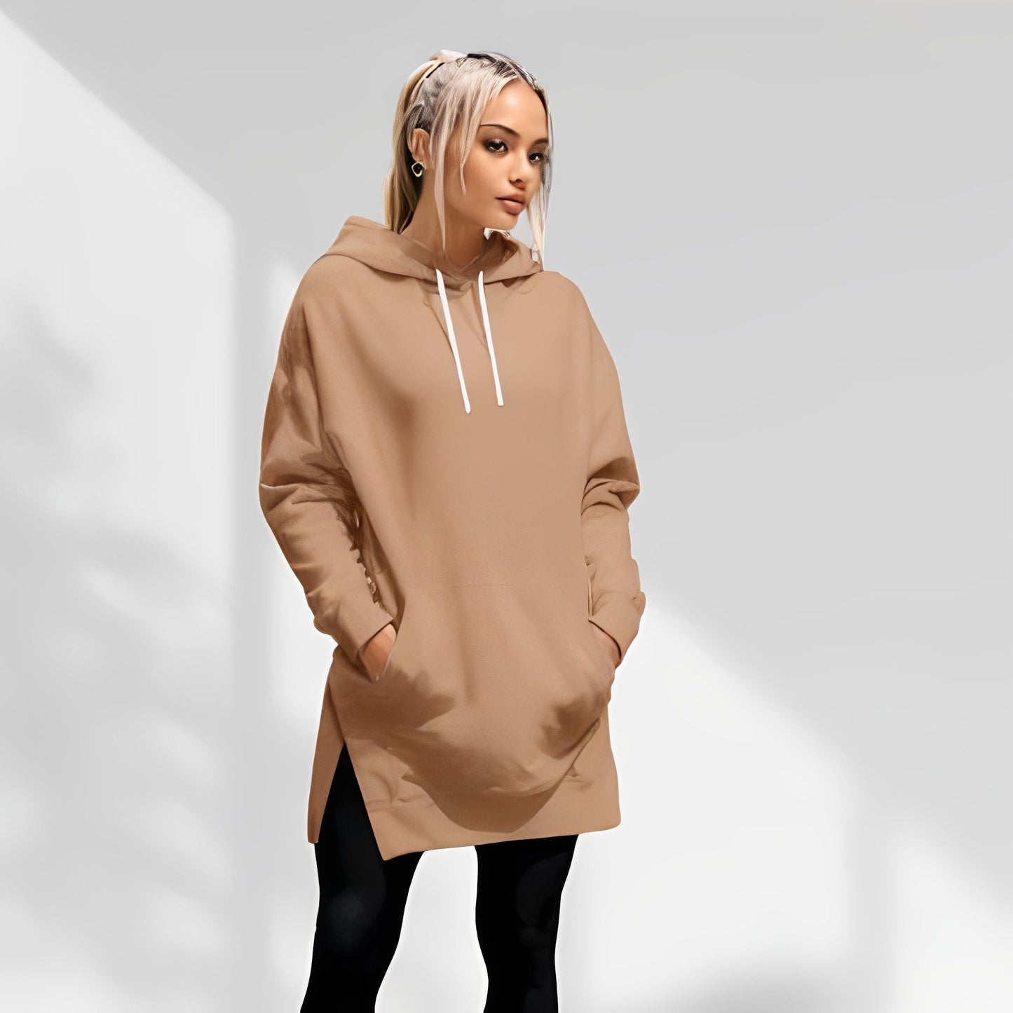 Amarante - Damska kurtka oversize z kapturem