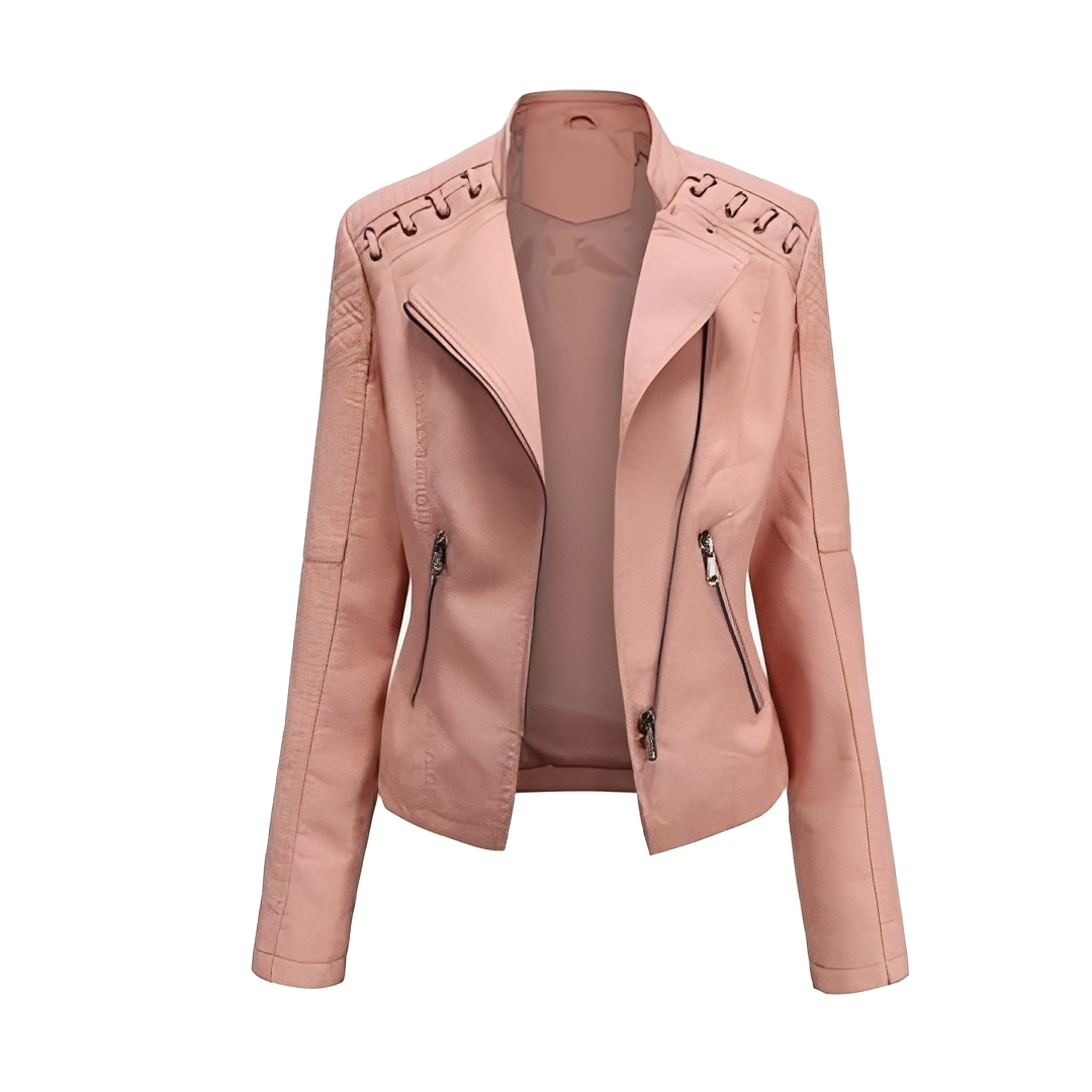 Kortney - Elegancka skórzana kurtka damska